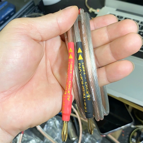 Cáp loa giắc bắp chuối 1 vế DIY 0.5 đến 10 mét  - DIY amplifier to speaker audio cable