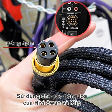 Dây loa 4pin cho HIVI SWAN M200MKIII M100MK2 D1090 Klipsch The Fives Sevens Nines
