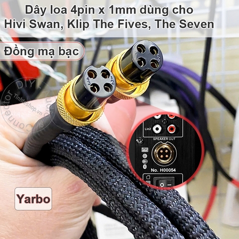 Dây loa 4pin cho HIVI SWAN M200MKIII M100MK2 D1090 Klipsch The Fives Sevens Nines