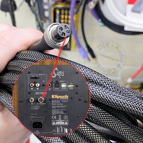 Dây loa Klipsch The Sixes - 4 core main-sub speaker connection cable for Klipsch The Fives Sevens Nines & HiVi-Swan D200/D300