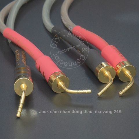 Dây loa jack mỏ chim 1 vế DIY 0.5 đến 10 mét - Audio cables for DIY amplifiers and speakers