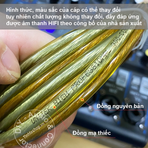 Dây loa jack mỏ chim 1 vế DIY 0.5 đến 10 mét - Audio cables for DIY amplifiers and speakers