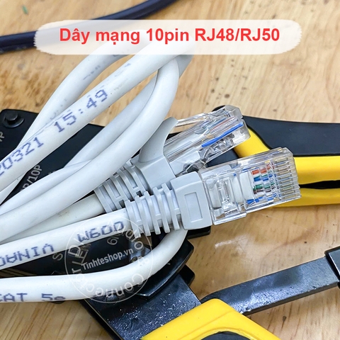 Dây mạng Cat5 UTP 10 pin RJ48 RJ50 bấm sẵn 10Cm đến 30 mét