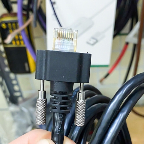 Dây mạng CAT 6A bắt vít cho camera công nghiệp - Cat.6A SFTP camera cable, RJ45 to RJ45 connector with double screw lock