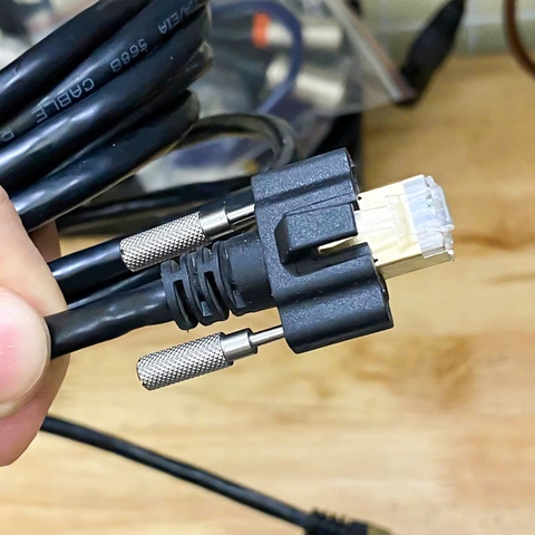 Dây mạng CAT 6A bắt vít cho camera công nghiệp - Cat.6A SFTP camera cable, RJ45 to RJ45 connector with double screw lock