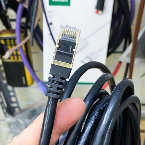 Dây mạng CAT 6A bắt vít cho camera công nghiệp - Cat.6A SFTP camera cable, RJ45 to RJ45 connector with double screw lock