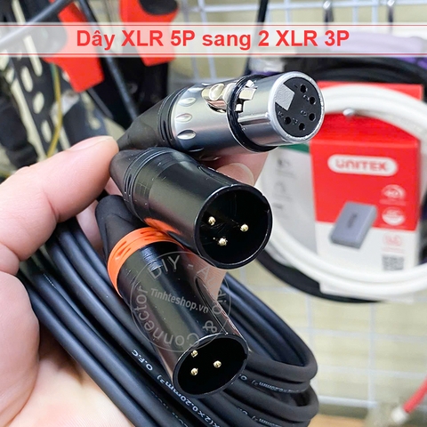 Dây micro Rode NT4 XLR 5pin sang 2 XLR 3pin cắm vào Soundcard Mixers