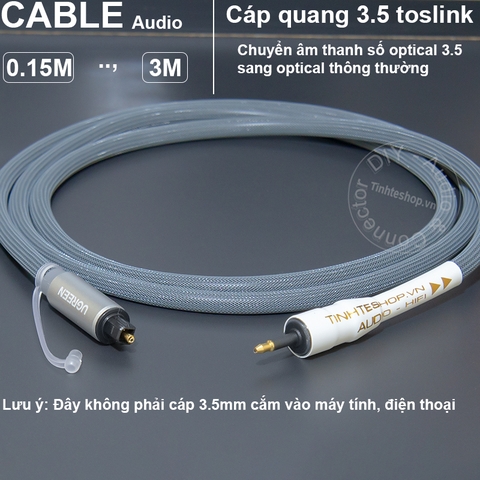 Cáp toslink 3.5 cắm cho DAC TV box Loa - Digital optical audio cable