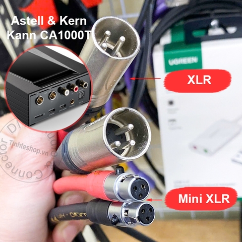 Cặp dây mini XLR sang XLR cho DAC Astell & Kern Kann CA1000T đồng 6N mạ bạc
