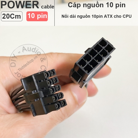 Dây nguồn CPU 10 pin đực cái 20Cm - Power cable for CPU motherboard 10 pin male and female extension