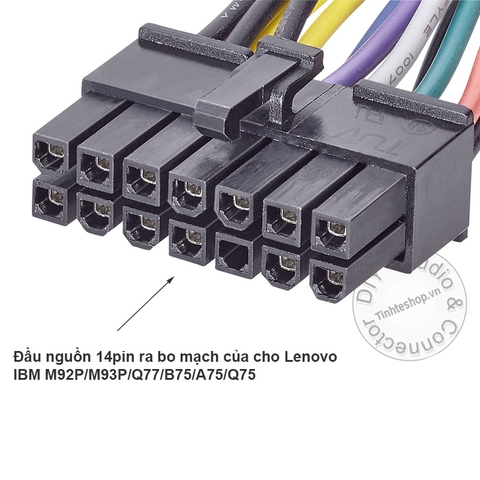 Dây nguồn 24pin sang 14pin cho Lenovo IBM M92P M93P Q77 B75 A75 Q75