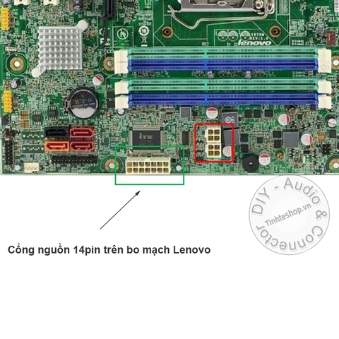 Dây nguồn 24pin sang 14pin cho Lenovo IBM M92P M93P Q77 B75 A75 Q75