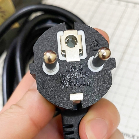 Dây nguồn C13 lõi 1.5mm cắm cho Nồi cơm Ấm Nước Loa công suất 3500W - High power 3500 watt European plug to C13 power cord