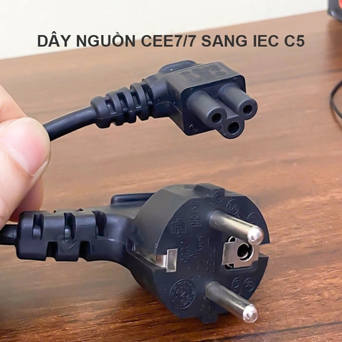Cáp nguồn 3 chấu cắm cho cục sạc Laptop Dell HP AMP DAC Wim Ultra - C5 to SCHUKO for computer european power cord