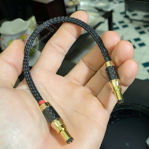 Dây nguồn DAC AMP 5.5x2.5mm sang 5.5x2.1mm lõi đồng mạ bạc - Audio power cable