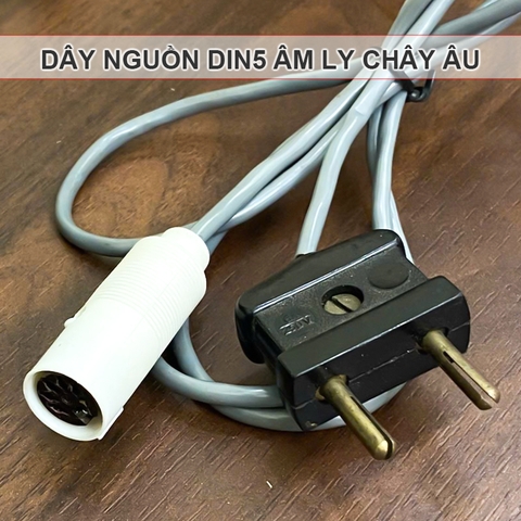 Dây nguồn phích 2 chân sang jack DIN 5 cái cho âm ly cổ Châu Âu