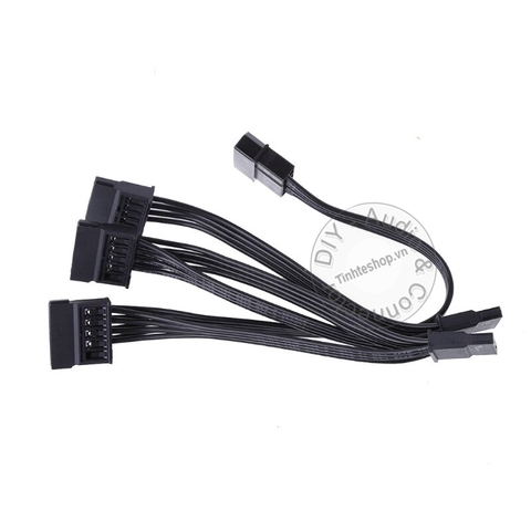 Cáp nguồn 4pin IDE ra 5 SATA 60Cm - Molex IDE 4 pin to 5 SATA cable