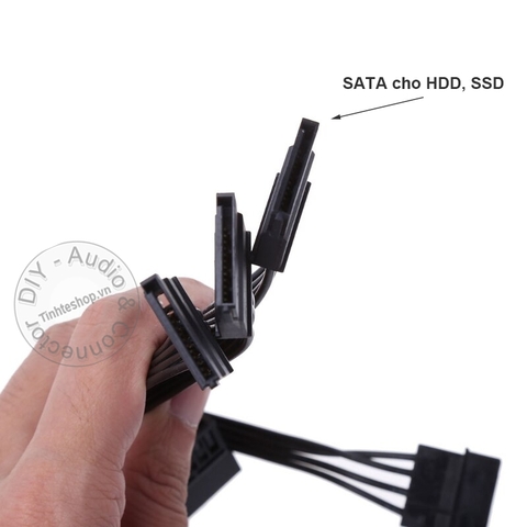 Cáp nguồn 4pin IDE ra 5 SATA 60Cm - Molex IDE 4 pin to 5 SATA cable