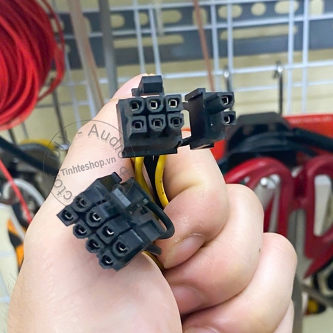 Dây nguồn PCIe 6pin sang 2 đầu 8pin 6+2 - Video card power cable