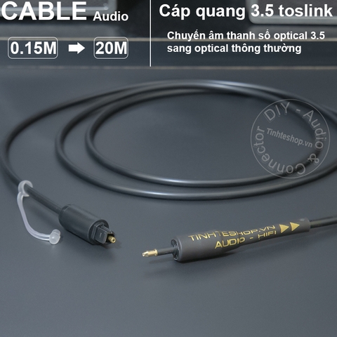 Cáp quang 3.5 DIY 0.15 đến 10 mét cắm cho TV box DAC AMP Mac Mini - Mini 3.5 toslink audio cable