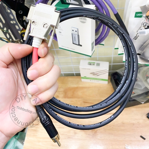 Cáp cắm cục Sub Bose AM10 AM6 AM15 AM16 - RCA to DB15 female cable transfers audio signals for Bose AM6/10/15/16 series Subwoofers