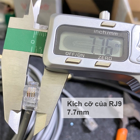 Dây điện thoại 2 đầu RJ9 4P4C - RJ9 thin flat 4-core landline telephone signal cable
