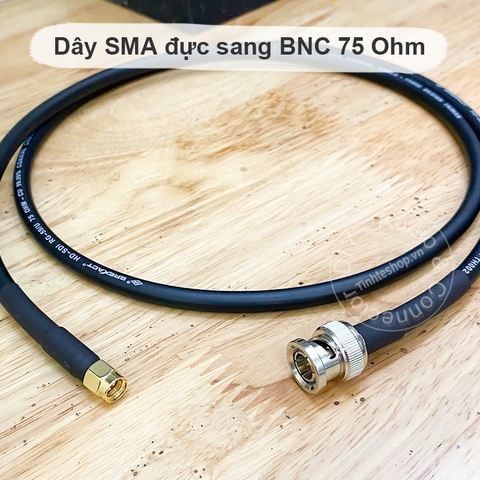 Dây SMA sang BNC 75 Ohm - SMA Male to BNC Male Cable Using 75 Ohm RG59 Coax