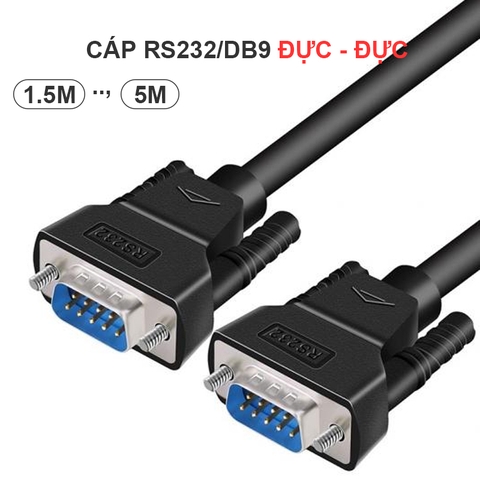 Cáp COM 9 chân 2 đầu đực đấu thẳng DTECH DT-9005A