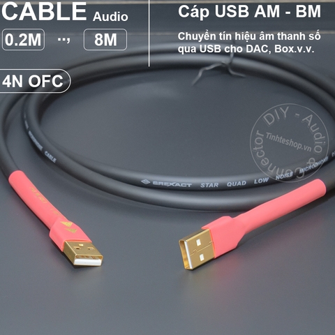 Dây 2 dầu USB đực cho DAC AMP Mixer - USB male to USB male audio cable for digital music