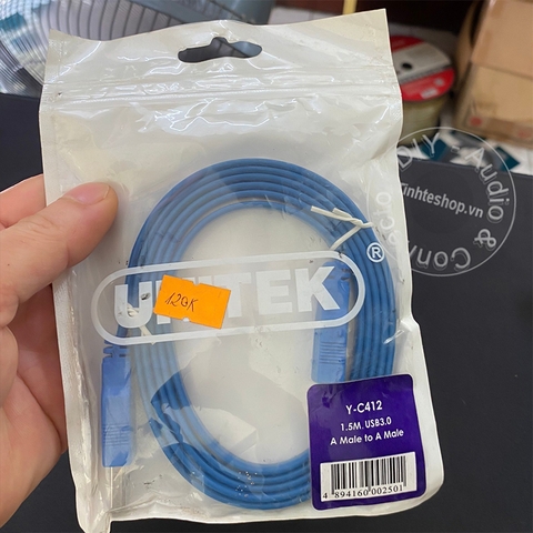 Cáp USB 3.0 2 đầu đực 1.5 mét Unitek Y-C412 - USB 3.0 AM AM cable