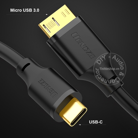 Cáp USB C sang micro USB 3.0 cho ổ cứng di động 0.25 mét đến 2 mét - USB type-C to USB 3.0 cable micro BM