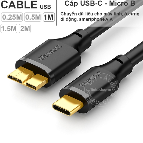 Cáp USB C sang micro USB 3.0 cho ổ cứng di động 0.25 mét đến 2 mét - USB type-C to USB 3.0 cable micro BM