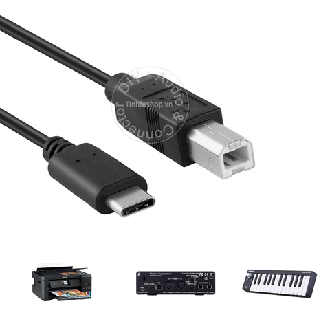 Cáp USB USB C sang USB BM cắm cho Máy in, Sound card - USB-CM to USB 2.0 BM cable