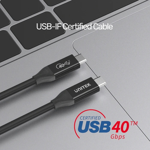 Cáp USB C 4 thunderbolt 40Gbps 8K@60Hz - USB 4 (USB-IF Certified) 100W PD Fast Charging Cable with 8K@60Hz and 40Gbps