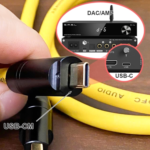 Dây USB A sang C để cắm Máy tính sang DAC đồng 4N OFC mạ bạc