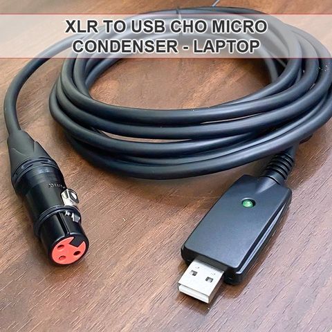 USB sang canon cắm Microphone condenser cho Laptop PC