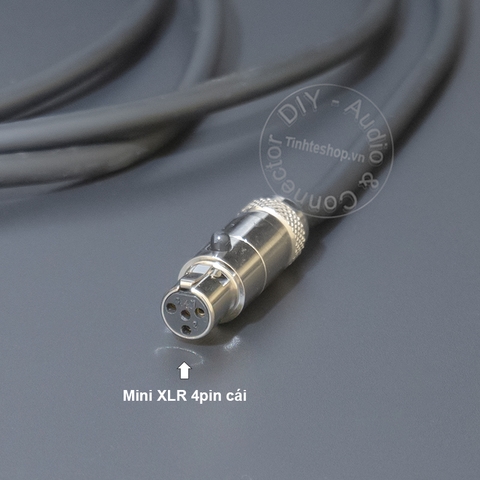 Dây 2 đầu mini XLR 4pin đực sang cái 0.2 đến 40 mét - DIY 4pin mini XLR male to female microphone cable