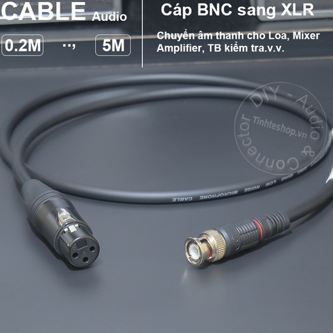 Dây BNC sang canon đực - BNC male to XLR male signal cable