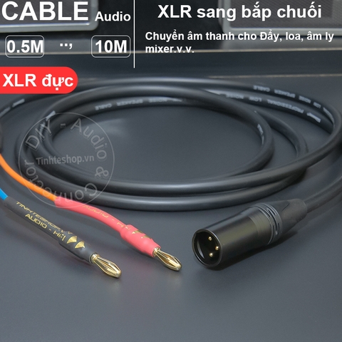 Dây canon ra bắp chuối chuyển âm thanh cho Đẩy Mixer Loa Âm ly - DIY XLR male to banana audio cable