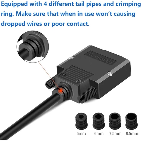 DB15 Solderless Female RS232 D-SUB Serial Adapters, 16mm thinner 15 Pin Port Terminal Solderfree Breakout Board Connector with Case Accessories