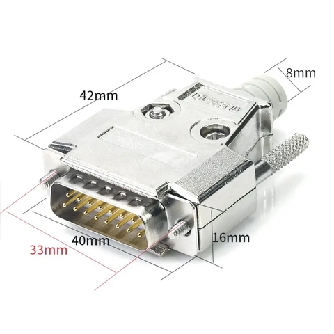 Đầu hàn dây DB15 vỏ kim loại, chân đồng HD-Link Y-1523F