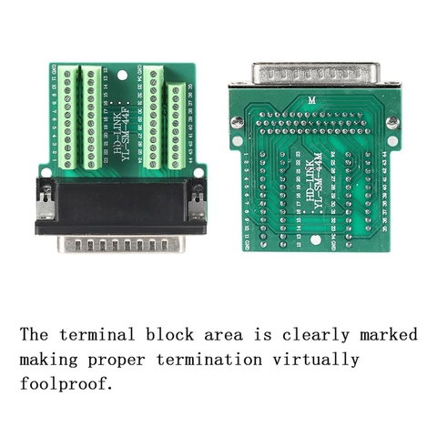 Đầu nối DB44 đực không cần hàn - DB44 Solderless Connector, Male RS232 D-SUB Serial to 44-pin Port Terminal Adapter Breakout Board with Case Long Bolts Tail Pipe