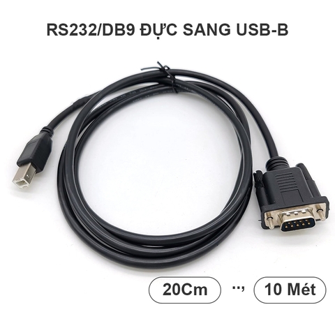 USB B-Type to DB9 Data Transmission Printer Adapter Cable