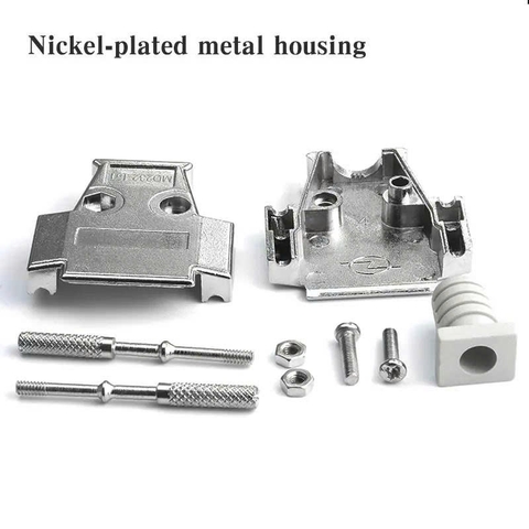 DB15 male connector, RS232 D-SUB electrical connector, metal housing.