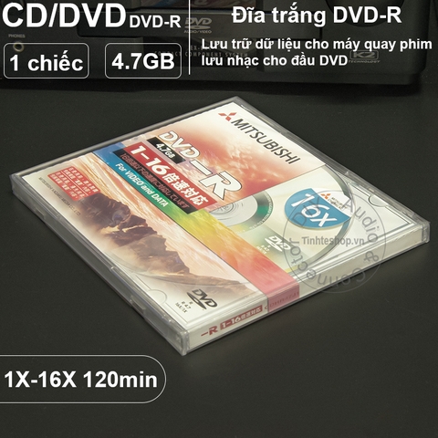 Đĩa trắng CD - Đĩa CD-R Mitsubishi 700MB 80min GD80SS1P - Golden phthalo cyanine disc