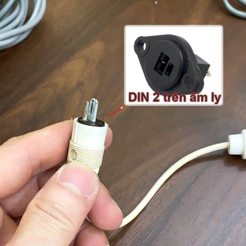 Dây cho âm ly Châu Âu đầu 2 chân sang 5 chân