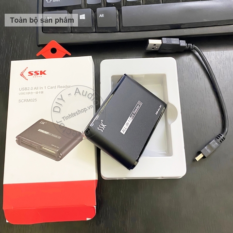 Đầu đọc thẻ nhớ đa năng SD Micro SD TF CF MS M2 XD SSK SCRM-025 - Reader card all in one
