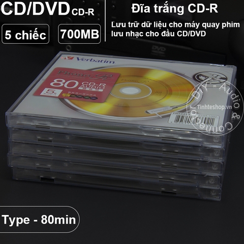 Đĩa phono trắng CD 700MB Verbatim 1 chiếc - CD phono audio recorder