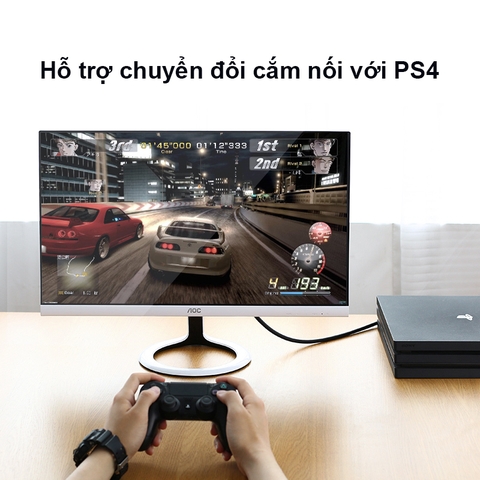 Đầu đổi DVI sang HDMI - Khẩu chuyển HDMI cái sang DVI đực full HD 1080P Ugreen 20124