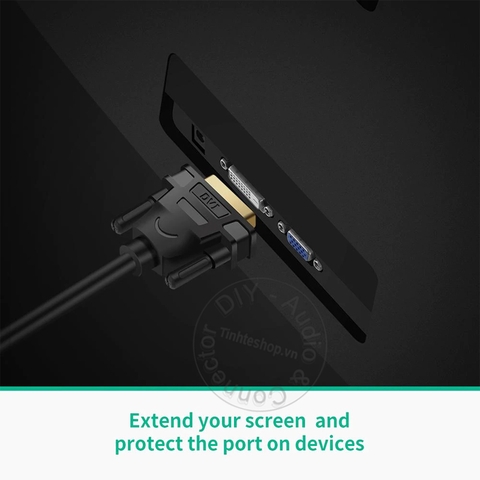 DVI sang HDMI Ugreen 20218 full HD1080P - Cáp chuyển HDMI ra DVI 22Cm